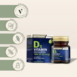 Nutraxin Vitamin D3 1000 IU Takviye Edici Gıda 120 Tablet