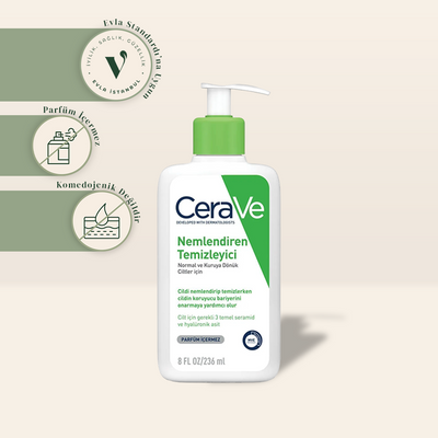 CeraVe Nemlendiren Temizleyici - Normal ve Kuruya Dönük Ciltler İçin 236 ml