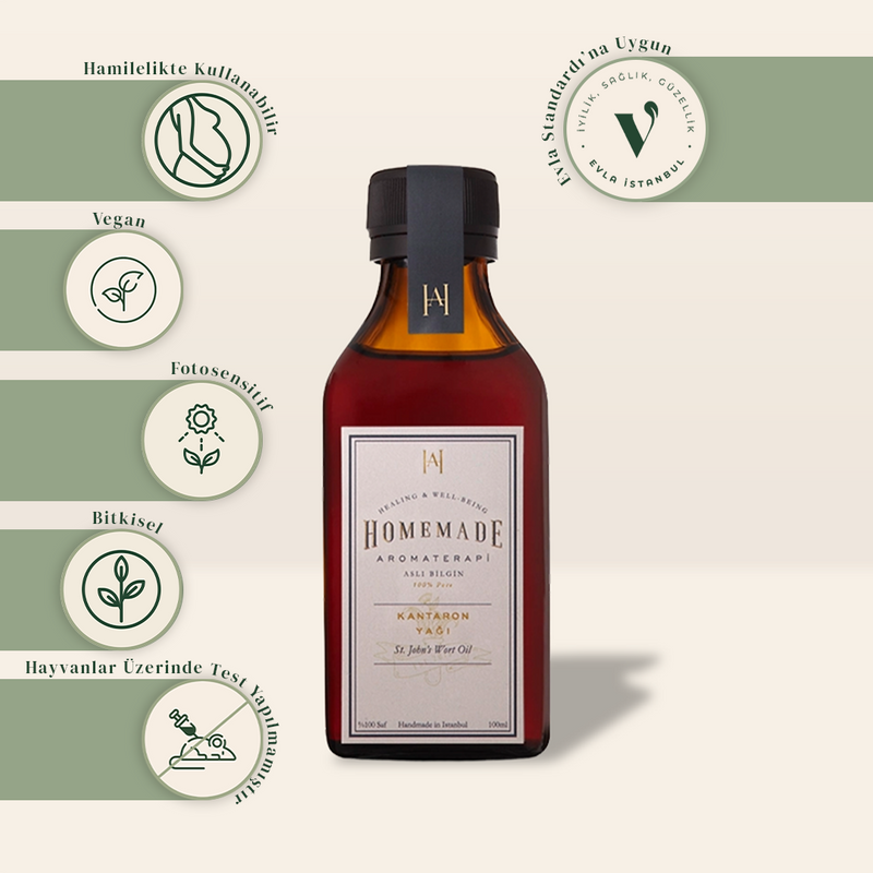 Homemade Aromaterapi Sarı Kantaron Yağı 100 ml