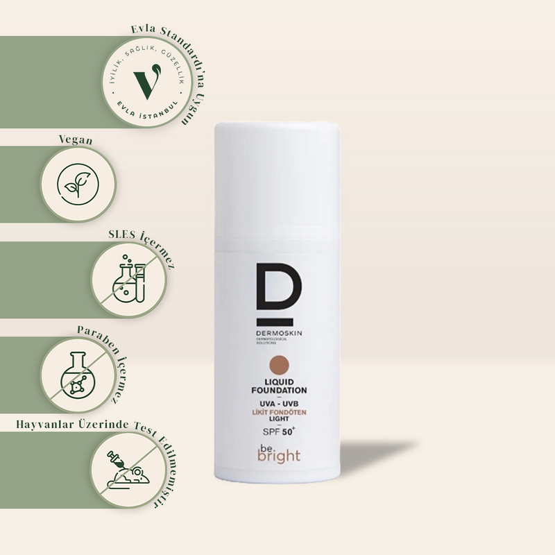 Dermoskin Be Bright SPF50+ Likit Fondöten - Light 33 ml