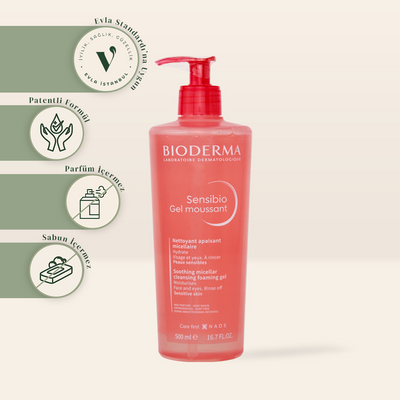 Bioderma Sensibio Köpüren Yüz Temizleme Jeli 500 ml