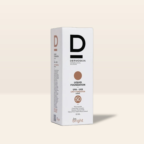كريم أساس سائل ديرموسكين بي برايت بعامل حماية من الشمس SPF50+ - فاتح