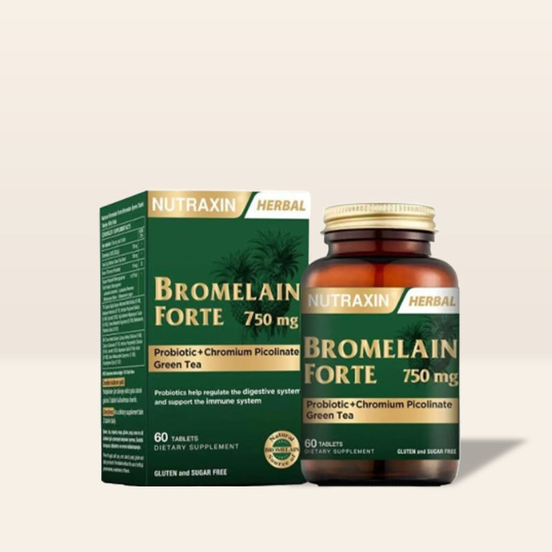 Nutraxin Bromelain Forte 750 mg 60 Tablets