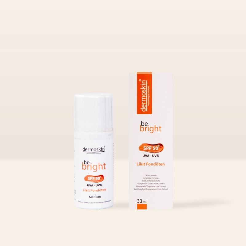 كريم أساس سائل ديرموسكين بي برايت بعامل حماية من الشمس SPF50+ - متوسط ​​33 مل