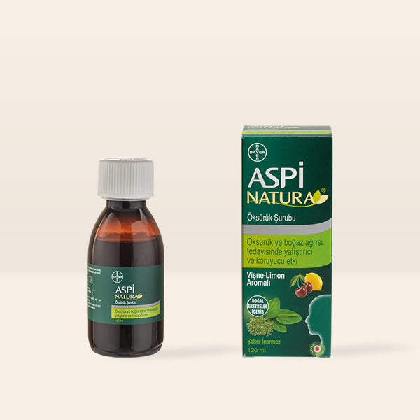 Aspi Natura Vişne Limon Aromalı Öksürük Şurubu